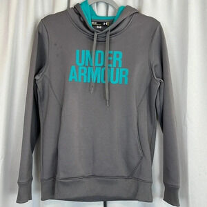 Under Armour Teal & Gray‎ Pullover Hooded Sweater